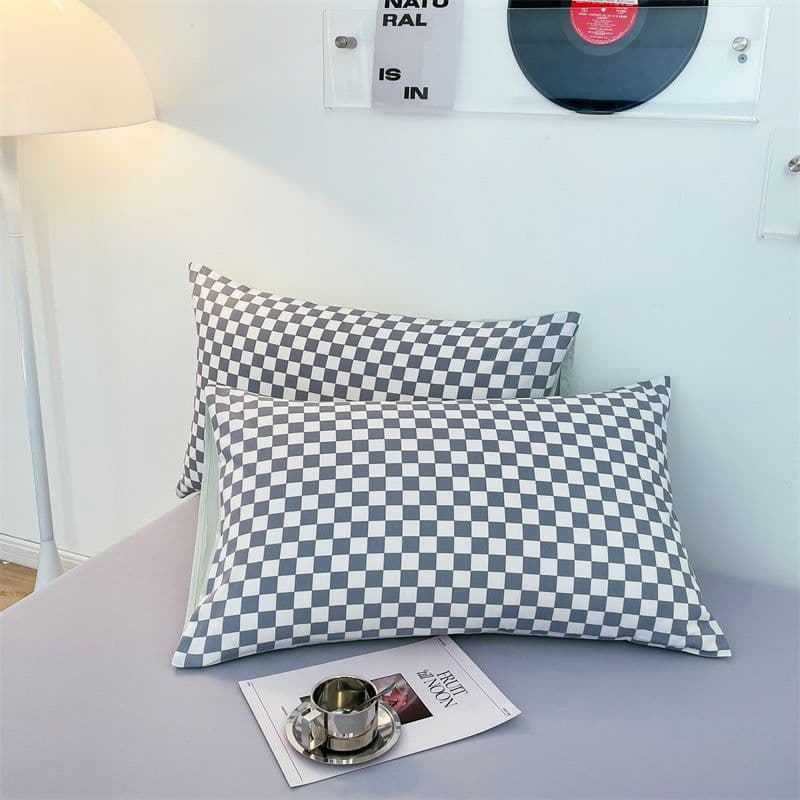 image-Modern Simple Cartoon Pillow Cover Cotton Pair