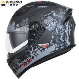 image-Coolqibao Motorcycle Full-Face Helmet Bluetooth XXL Gray