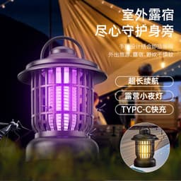 image-USB Electric Mosquito Killer Lamp - Indoor Outdoor Purple Light