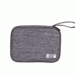 image-Cross-border cation charger storage bag Portable data cable mobile phone storage bag Waterproof three-layer digital bag