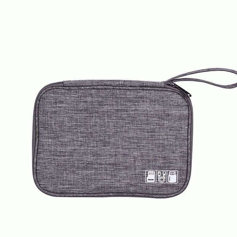 image-Cross-border cation charger storage bag Portable data cable mobile phone storage bag Waterproof three-layer digital bag