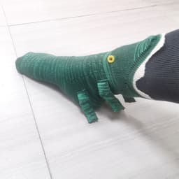 image-Christmas Knit Crocodile Socks For Kids Warm Floor Socks Shark Pattern