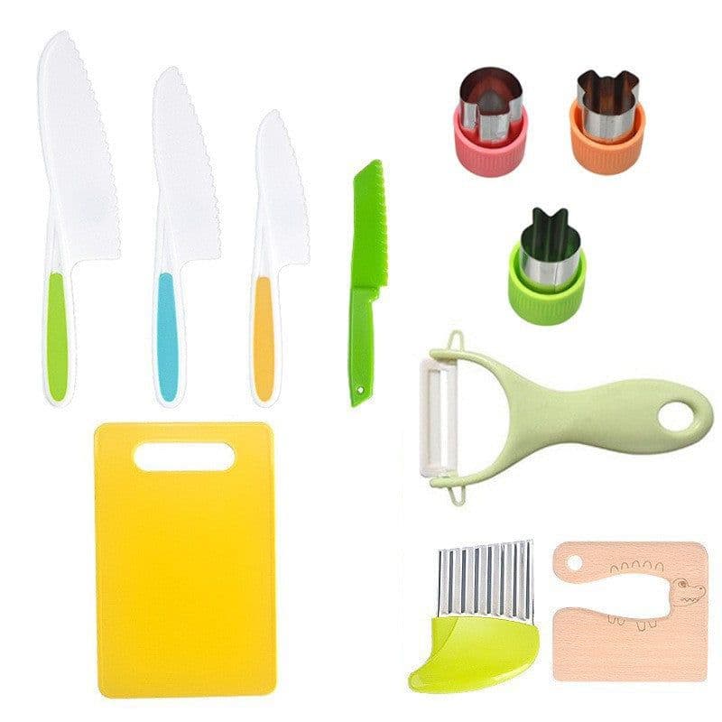 image-Litai Kids Plastic Knife Set 12-Piece Fruit Bread