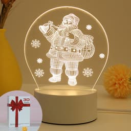 image-Christmas 3D Night Light Table Lamp, Kids' Gift, Modern, USB, 135x210mm