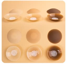 image-Silicone Nipple Stickers - Skin Breathable 8cm Round