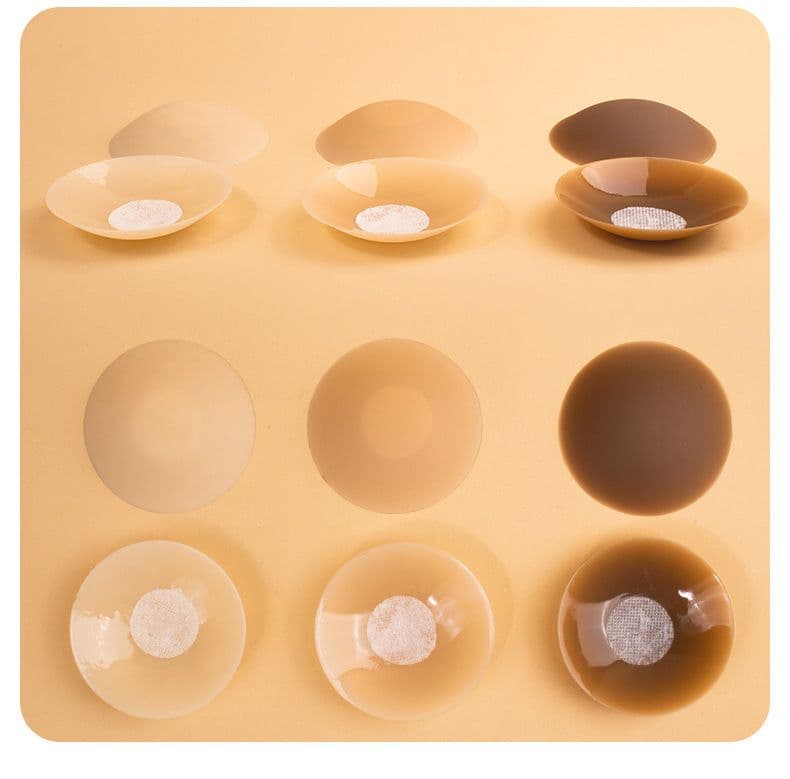 image-Silicone Nipple Stickers - Skin Breathable 8cm Round