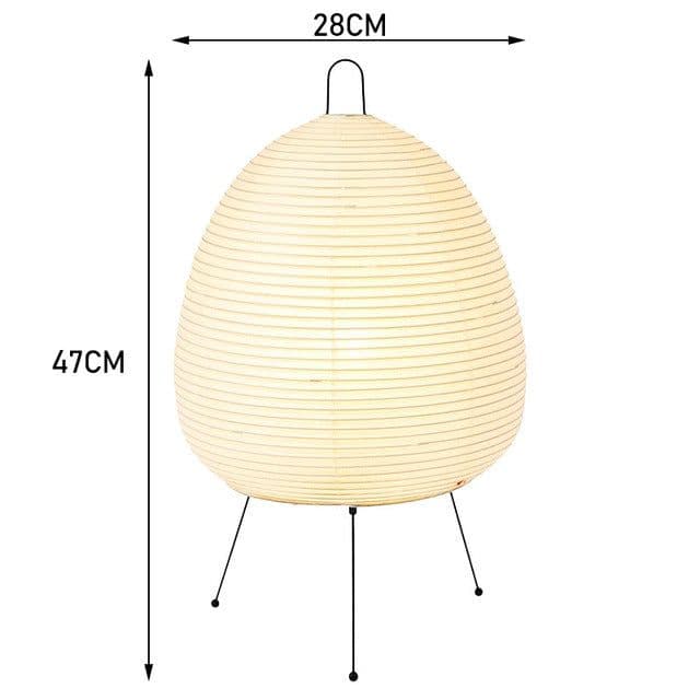 image-Japanese Noguchi Akari Rice Paper Floor Lamp Wabi-Sabi Style 1A Metal Orange