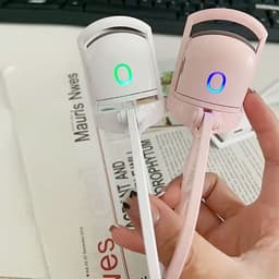 image-Electric Eyelash Curler - Pink Rechargeable Heated