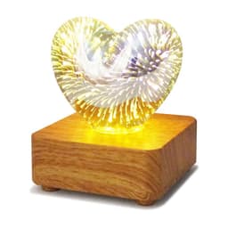 image-Yikexin LED 3D Firework Night Light - Heart-shaped USB