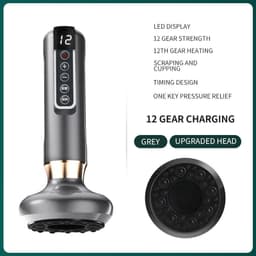 image-Electric Massage Scraper Cupping Device with USB Heating