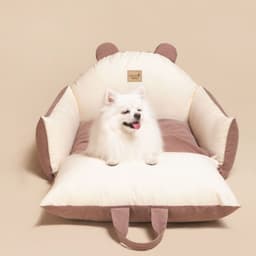 image-Pet Dog and Cat Kennel Safety Seat - Foldable Small/Medium - Dark Gray
