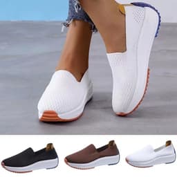 image-Women's Mesh Casual Shoes - Slip-On Loafers Size 43