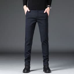 image-Sanded casual pants men 9038 men's trendy and fashionable versatile sports pants loose straight slim casual pants