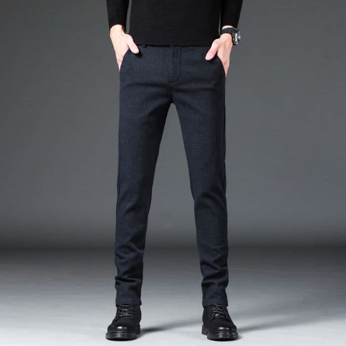 image-Sanded casual pants men 9038 men's trendy and fashionable versatile sports pants loose straight slim casual pants