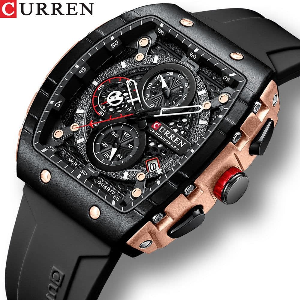 image-Curren 8442 Men's Quartz Watch Black