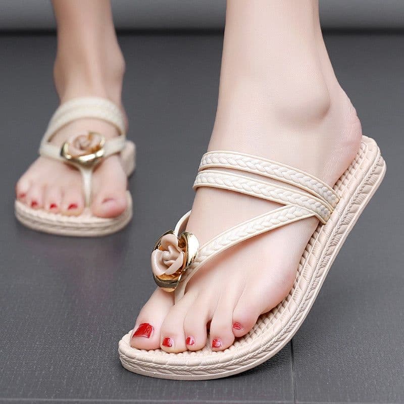image-Flip-flops Women Herringbone Pink Size 40