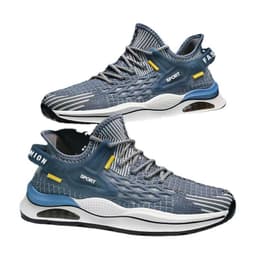 image-Jingyi Yuge Men's Shoes Flying Weave Blue White Size 44