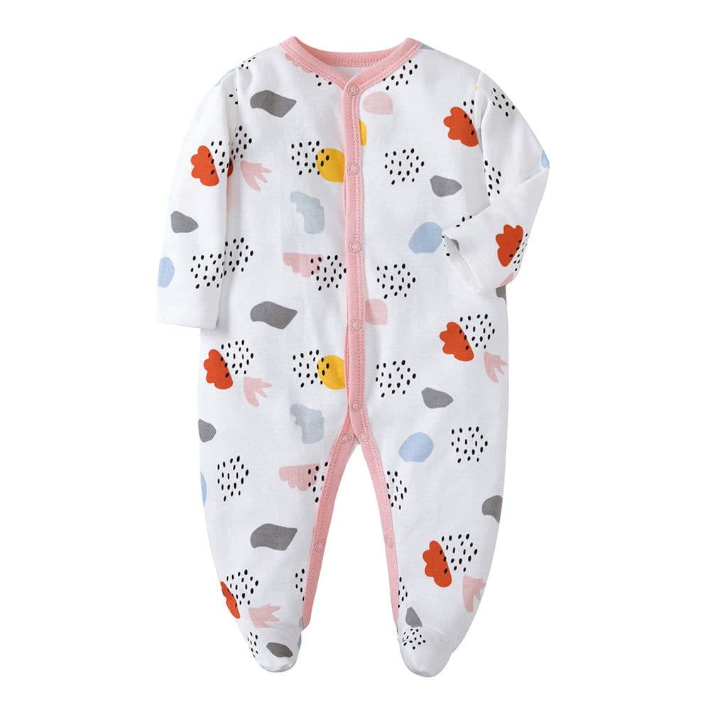image-Baby Romper - Pink Long Sleeve Cotton 12M