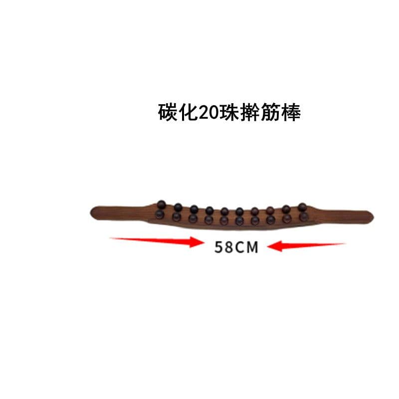 image-Zhen Ding Beech Wood Massage Stick - 6 Ball Roller