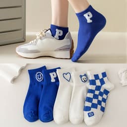 image-Socks women's socks shallow mouth spring and autumn cute Japanese cartoon brown bear summer thin invisible short boat socks women