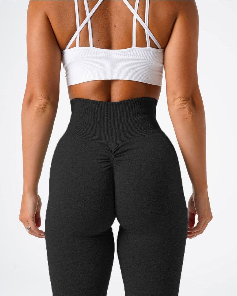 image-Exclusive Brown Fitness Yoga Pants with Hip Lifting Snowflake Design