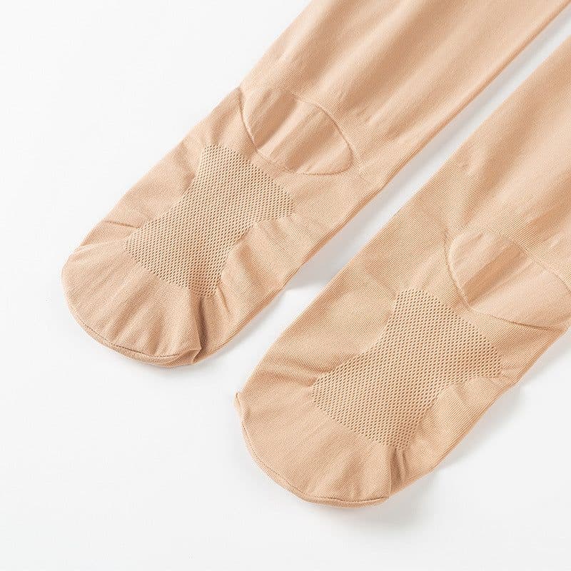 image-Skin Color Pantyhose - Nylon Butt Lift Plus Size