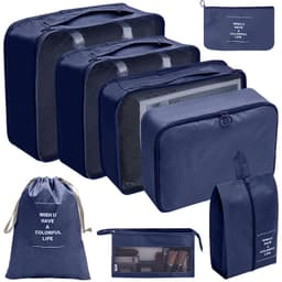 image-Travel Storage Organizer 7-Piece Set - Dark Blue