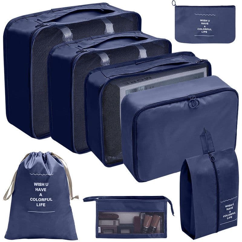 image-Travel Storage Organizer 7-Piece Set - Dark Blue