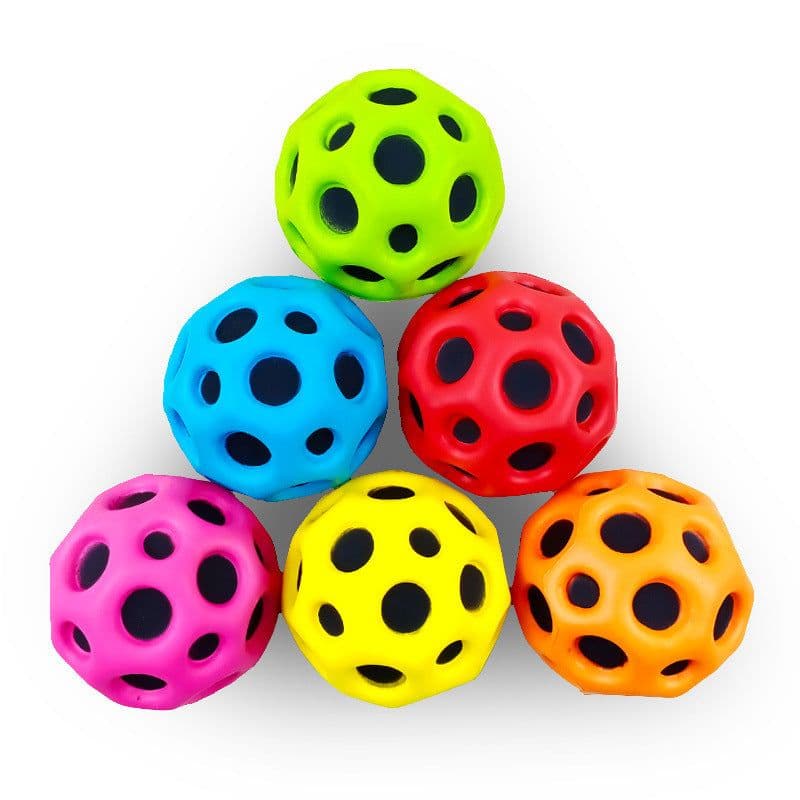 image-Bouncy Moon Shape Sensory Fidget Ball - Stress Relief Toy for Adults & Kids
