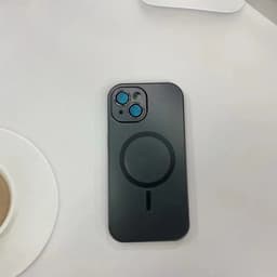 image-Magnetic iPhone 15 Pro Max Phone Case - Titanium Gray Metal with Lens Film