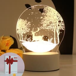 image-Christmas 3D Night Light Table Lamp, Kids' Gift, Modern, USB, 135x210mm