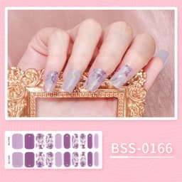 image-Cross-border 2023 European and American Gel Nail Sticker Waterproof 3D Bronzing Flower UV Phototherapy Semi-curing Nail Sticker Wholesale