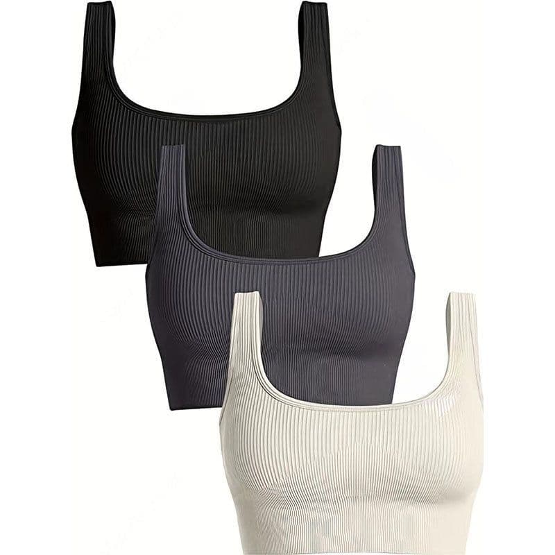 image-Qiao Yu Seamless Yoga Vest Underwear - Brown, L, Moisture Wicking, Women