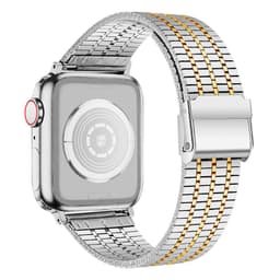 image-Apple Watch Metal Strap Fish Scale Seven Stainless Steel Double Safety Buckle