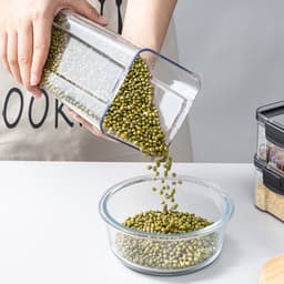 image-Sealed cans of grains and miscellaneous grains kitchen storage food grade transparent plastic cans box snacks dry goods tea storage cans