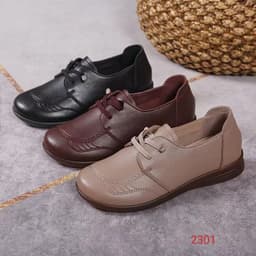 image-Women's Slip-On Shoes - Wine Red Microfiber Wedge