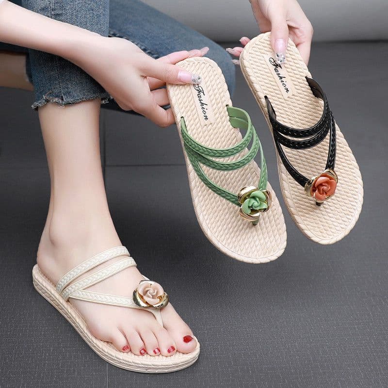 image-Flip-flops Women Herringbone Pink Size 40