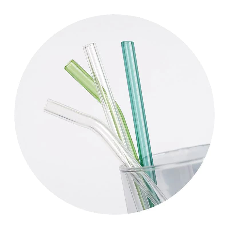 image-High Borosilicate Glass Straws - Heat-Resistant Multi-Color Tubes