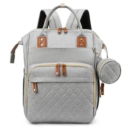 image-New portable mummy bag, baby crib, stroller backpack, lightweight mother and baby bag, multi-function large capacity mother bed bag