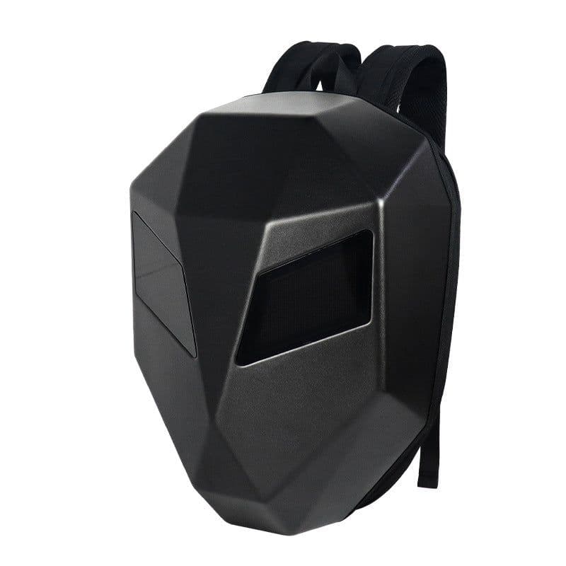 image-loy iron man backpack locomotive light LED waterproof motorcycle riding helmet bag full helmet backpack men and women