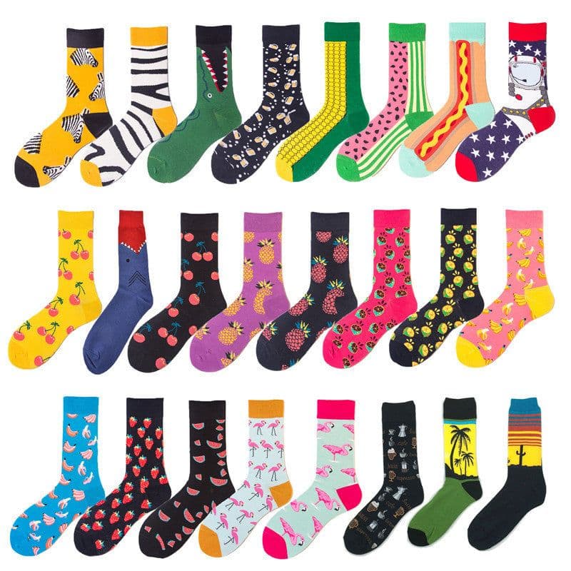 image-Cotton Socks Men's Mid-Tube Casual - Cityscape