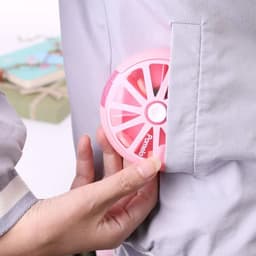 image-Portable Pill Box - Purple 7-Day Organizer