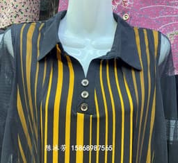 image-Fat mm plus size women's summer clothes suitable for fat people's fake two-piece lapel plus fat and wide wife's jacket to cover arms
