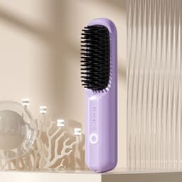 image-Xuandeli S7 Wireless Hair Straightener Comb - Ceramic LCD