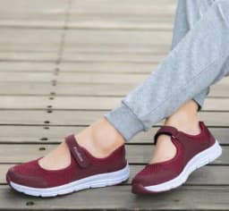 image-Women's Mesh Walking Shoes - Flat Breathable Dance Shoes