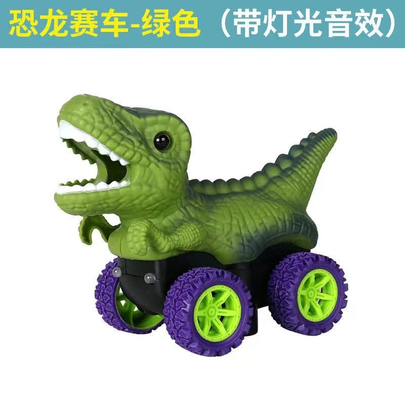 image-Dinosaur Track Car Toy - Anti-Gravity Light Music