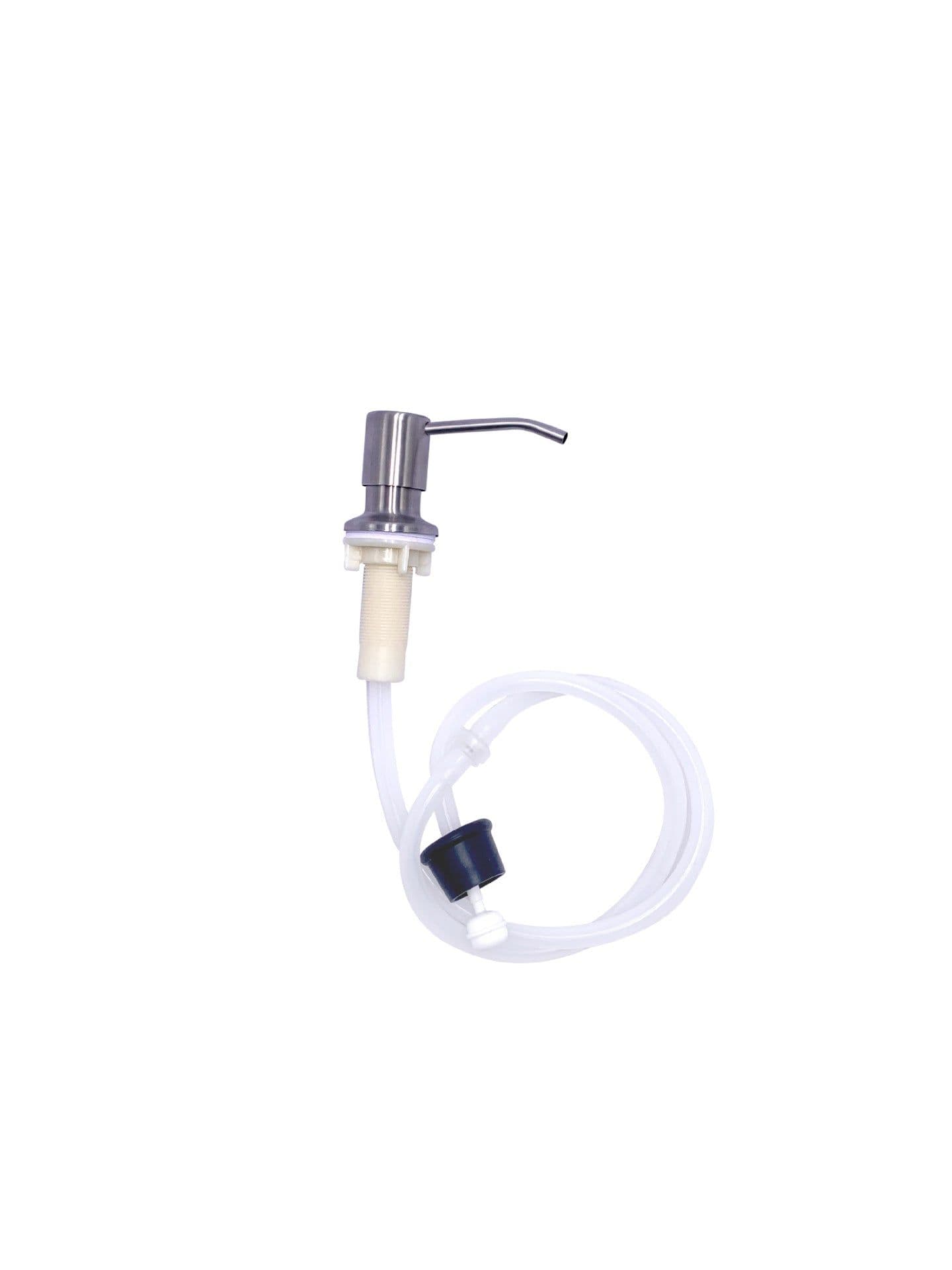 image-Liquid-free Soap Dispenser 304 Stainless Steel Sink Black Silicone Tube