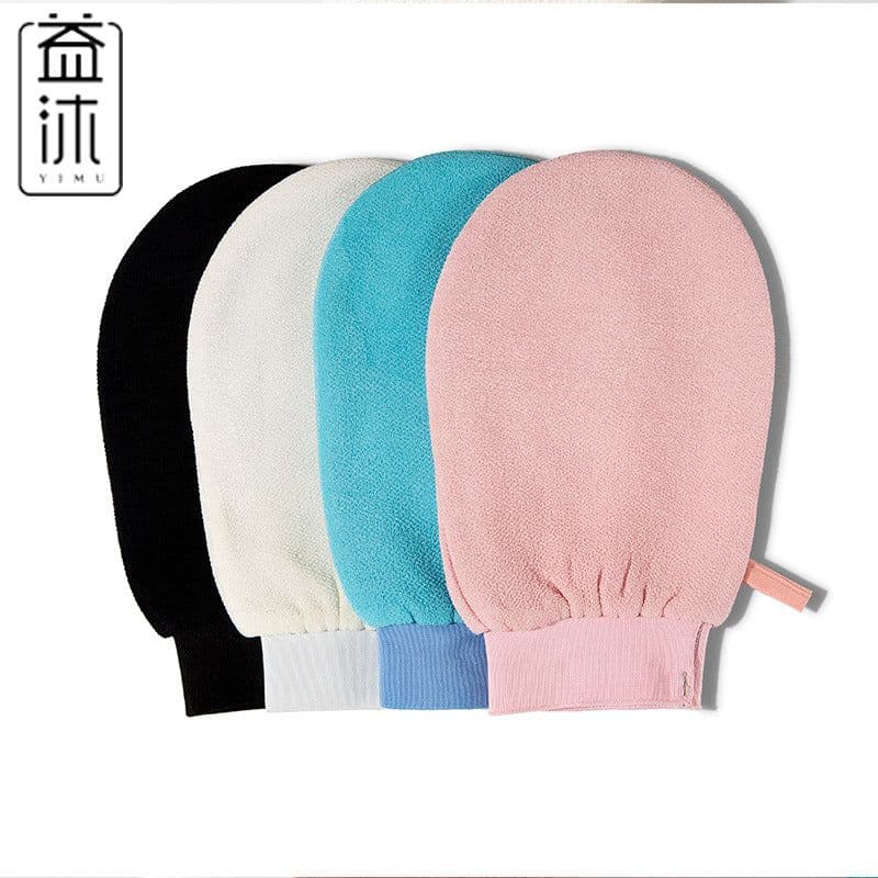 image-Yi Mu Bath Gloves - Black Viscose 14x21cm