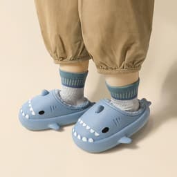 image-Children's EVA Shark Slippers - Sapphire Waterproof
