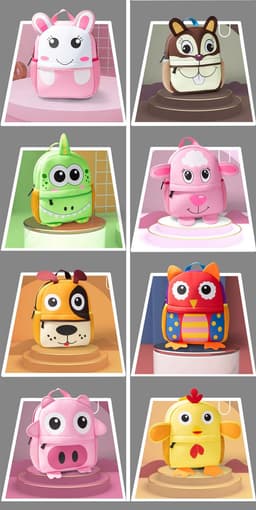 image-Children's Bag A4 Books Rabbit Large Neoprene